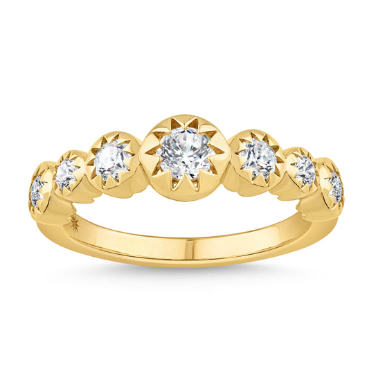 14K Gold & Diamond Seven-Stone Stellaris Ring FR1015Y