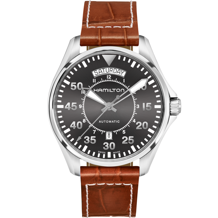 Khaki Aviation Pilot Day Date Auto H64615585