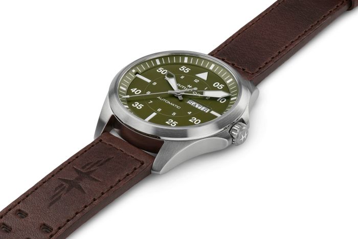 Khaki Aviation Pilot Day Date Auto H64635560