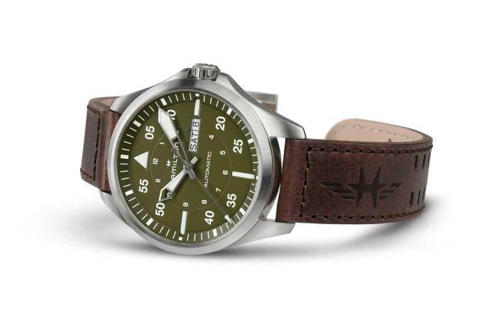 Khaki Aviation Pilot Day Date Auto H64635560