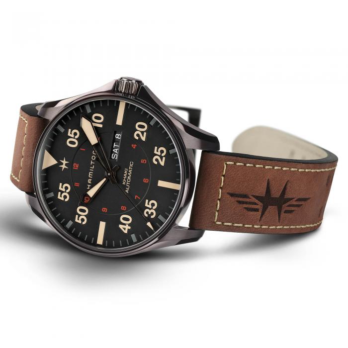 Khaki Aviation Pilot Day Date Auto H64705531