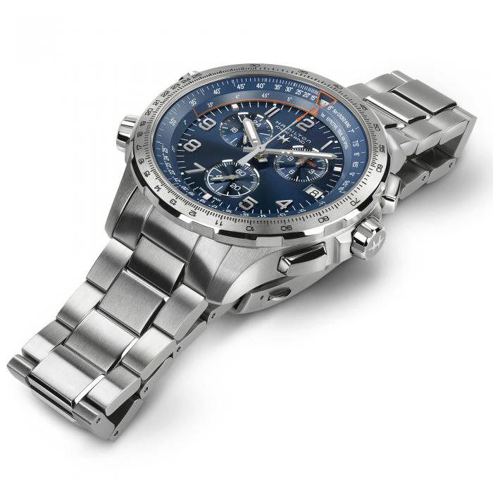 Khaki Aviation X-Wind GMT Chrono Quartz H77922141