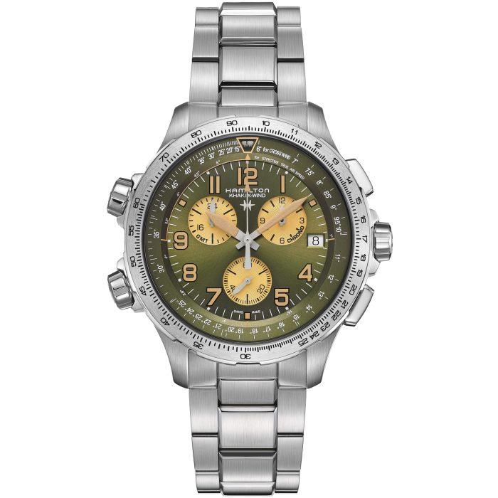 Khaki Aviation X-Wind GMT Chrono Quartz H77932160