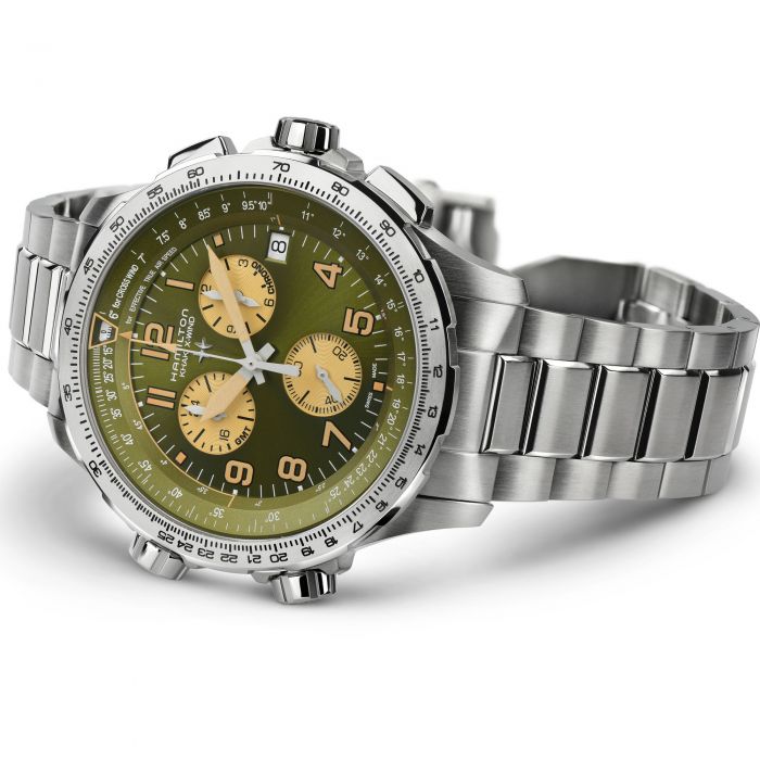 Khaki Aviation X-Wind GMT Chrono Quartz H77932160