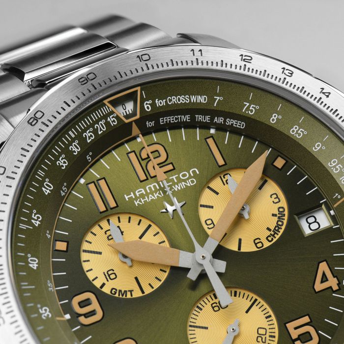 Khaki Aviation X-Wind GMT Chrono Quartz H77932160