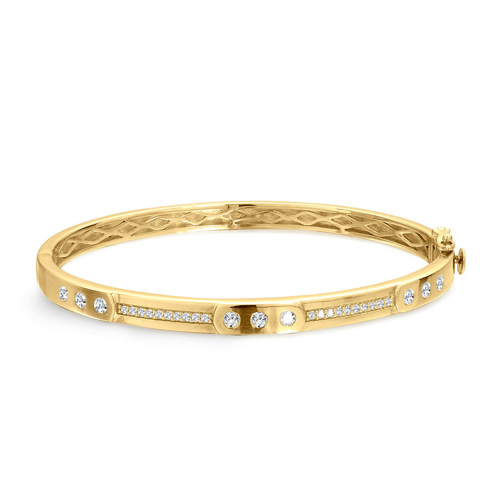 HALF FLUSH DIAMOND BANGLE LDD445-Y