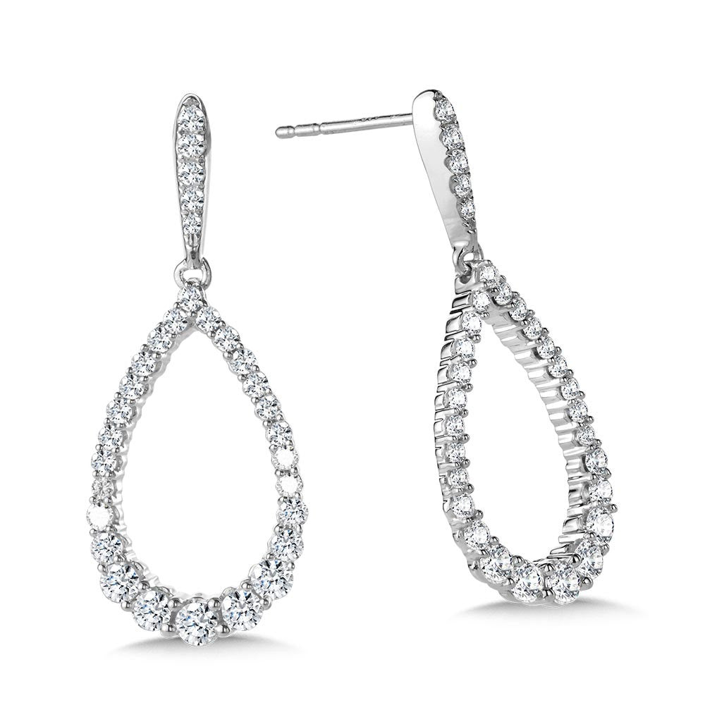 LOVE MOMENTS GRADUATING DIAMOND TEARDROP EARRINGS EDD3066-W