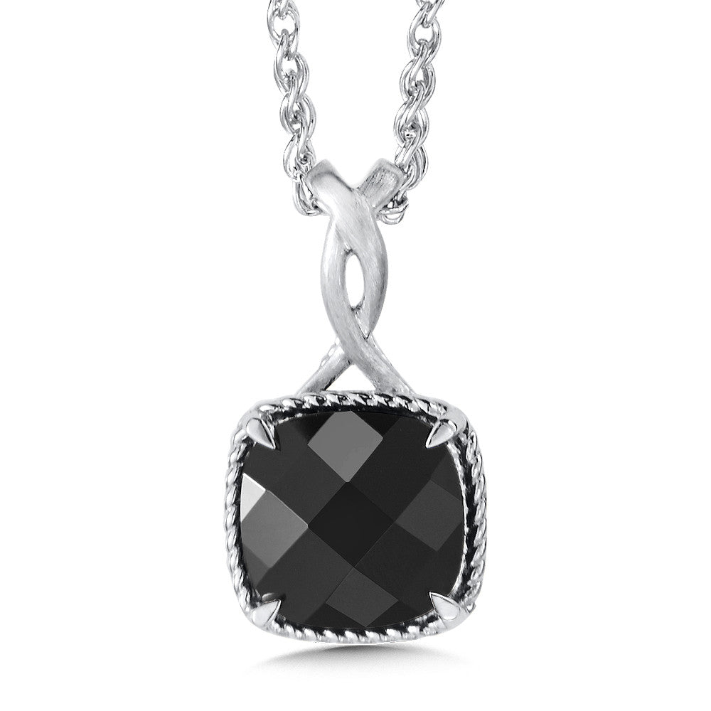 STERLING SILVER ONYX PENDANT LVP681-NX