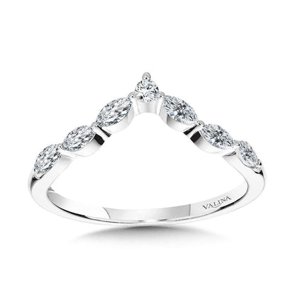 Valina Marquise Diamond Chevron Wedding Band R2393BW-SR