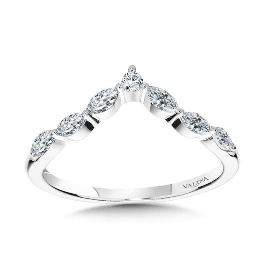 Valina Marquise Diamond Chevron Wedding Band R2393BW-SR