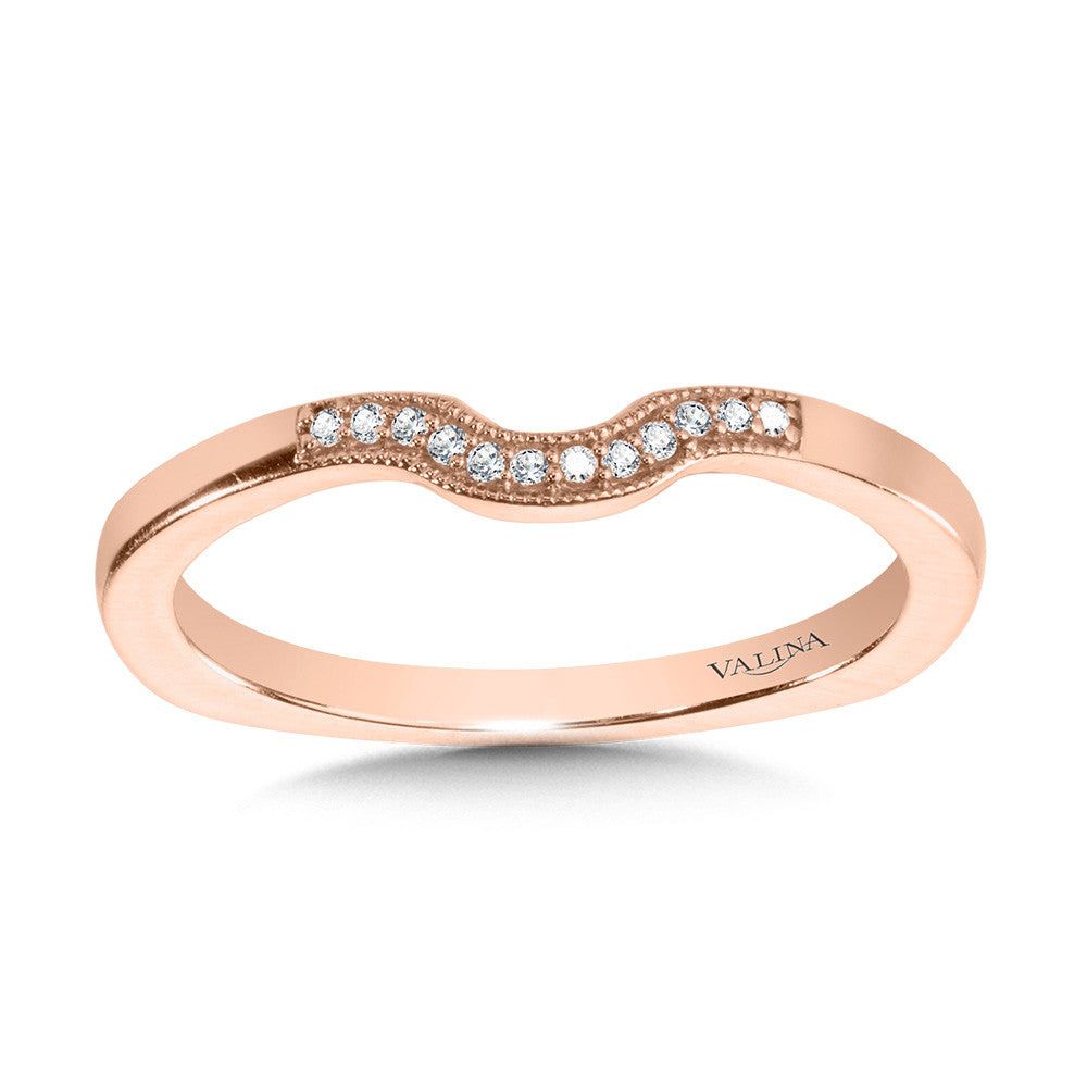 Valina Milgrain-Accented Diamond Wedding Band R2212BP