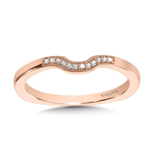 Milgrain-Accented Diamond Wedding Band R2212BP