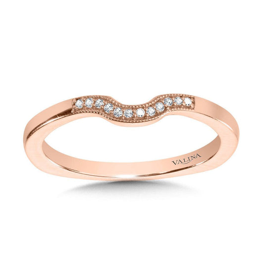 Valina Milgrain-Accented Diamond Wedding Band R2212BP