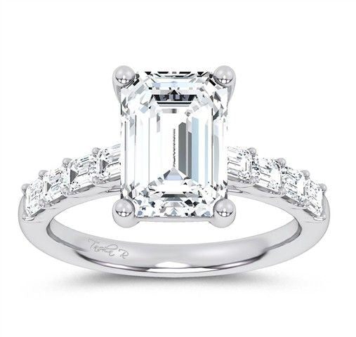 14K 3.64CT Certified Lab Grown Engagement Ring 69786
