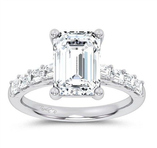 14K 3.64CT Certified Lab Grown Engagement Ring 69786
