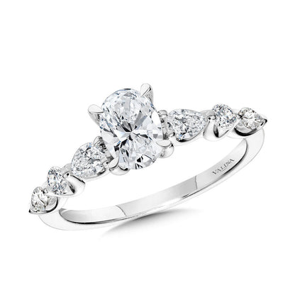 Valina Oval-Cut Hidden Halo Stackable Diamond Engagement Ring w/ Trellis Shank Setting R2415W-SR
