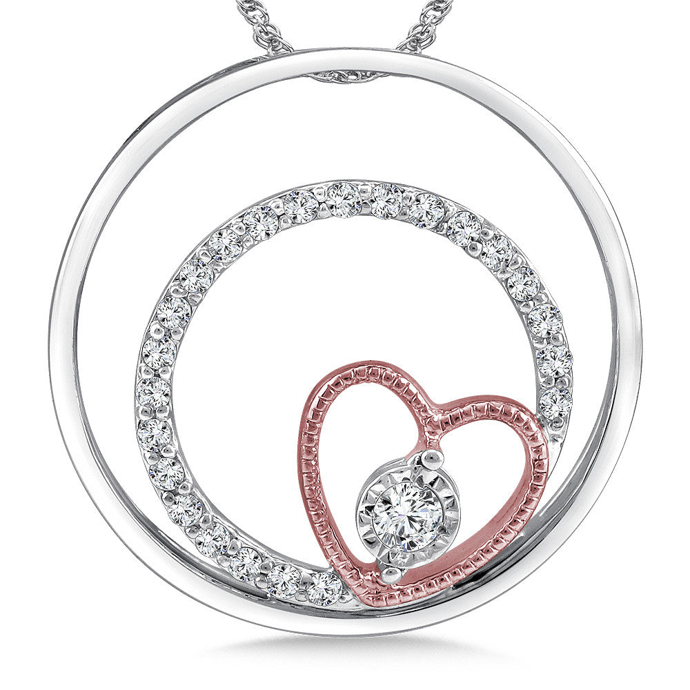 DIAMOND HEART NECKLACE PDD2570-PWCH