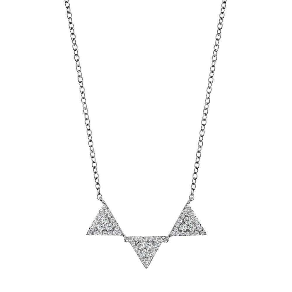 TRI-TRIANGLE DIAMOND PENDANT PDD2879-W