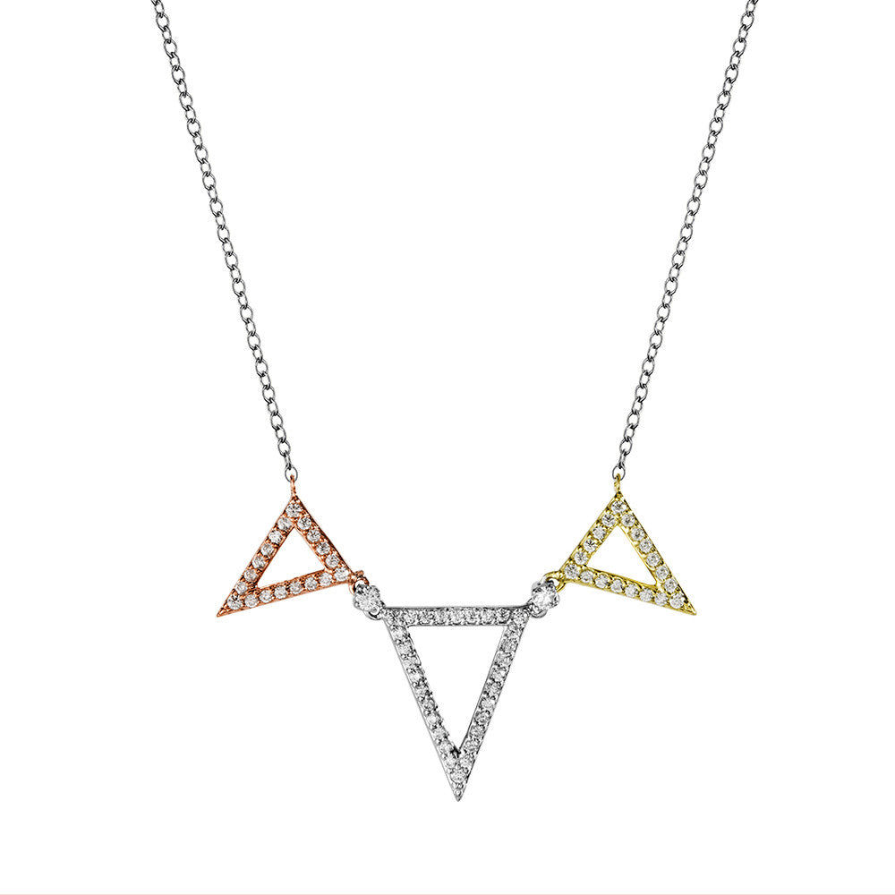 TRIPLE TRIANGLE DIAMOND PENDANT PDD2890-M