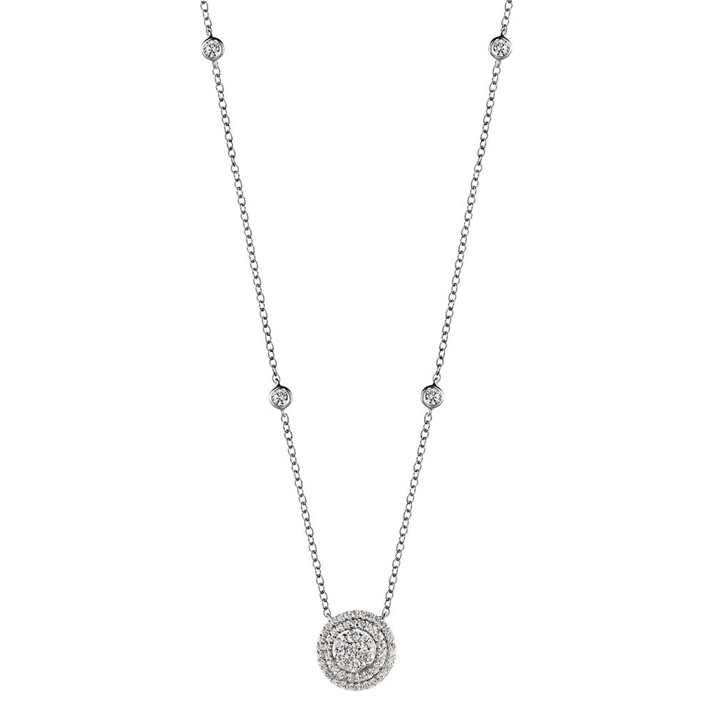 CIRCLE DIAMOND PENDANT PDD2921-W