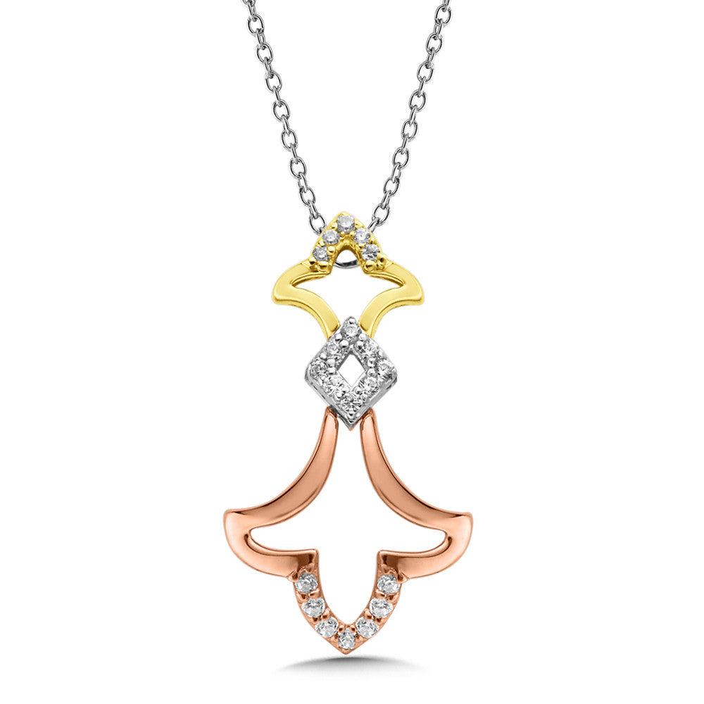 DIAMOND PENDANT IN 14K WHITE/YELLOW/ROSE GOLD PDD2939-M