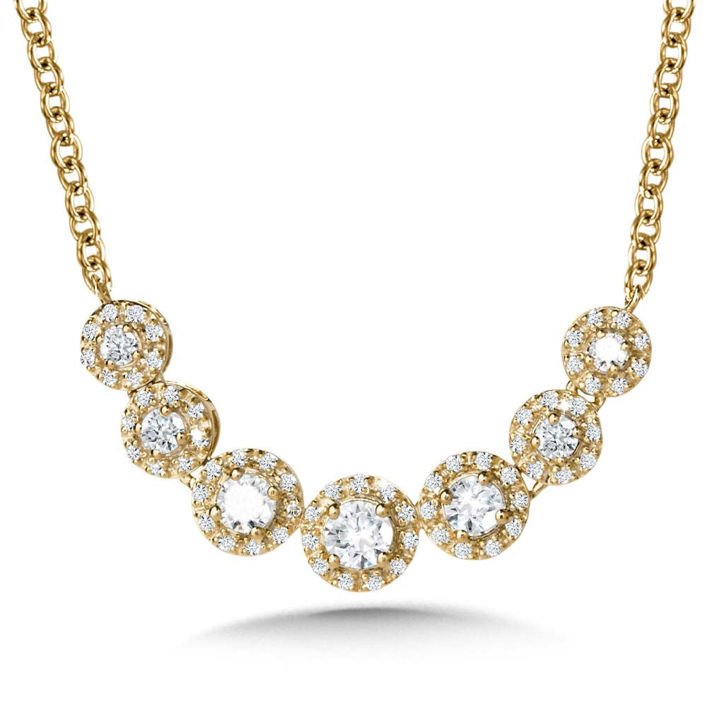 ROUND GRADUATING DIAMOND NECKLACE PDD3137-Y