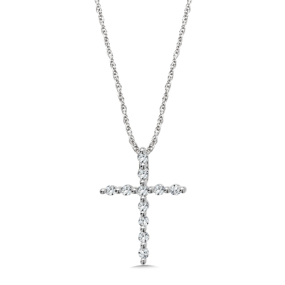 DIAMOND CROSS NECKLACE PXD148-W