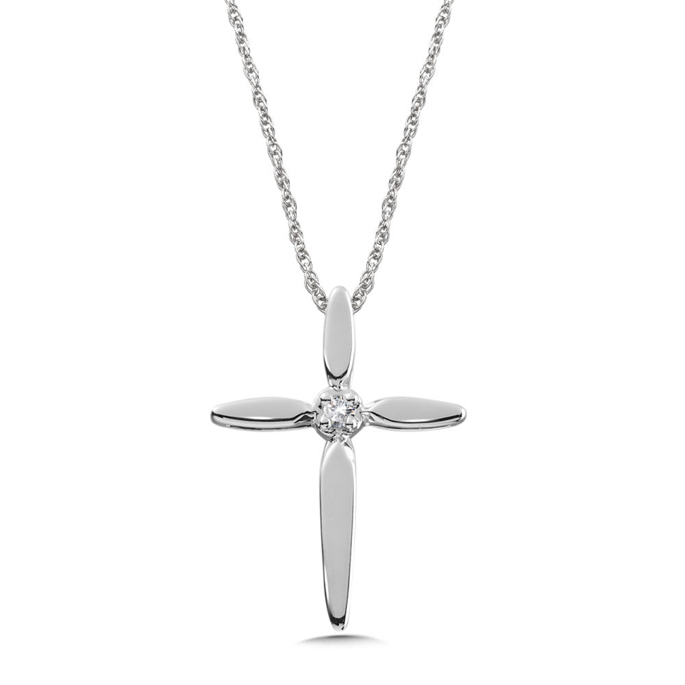 DIAMOND CROSS NECKLACE PXD1650-W