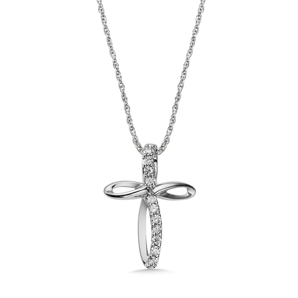 DIAMOND CROSS INFINITY NECKLACE PXD302-W