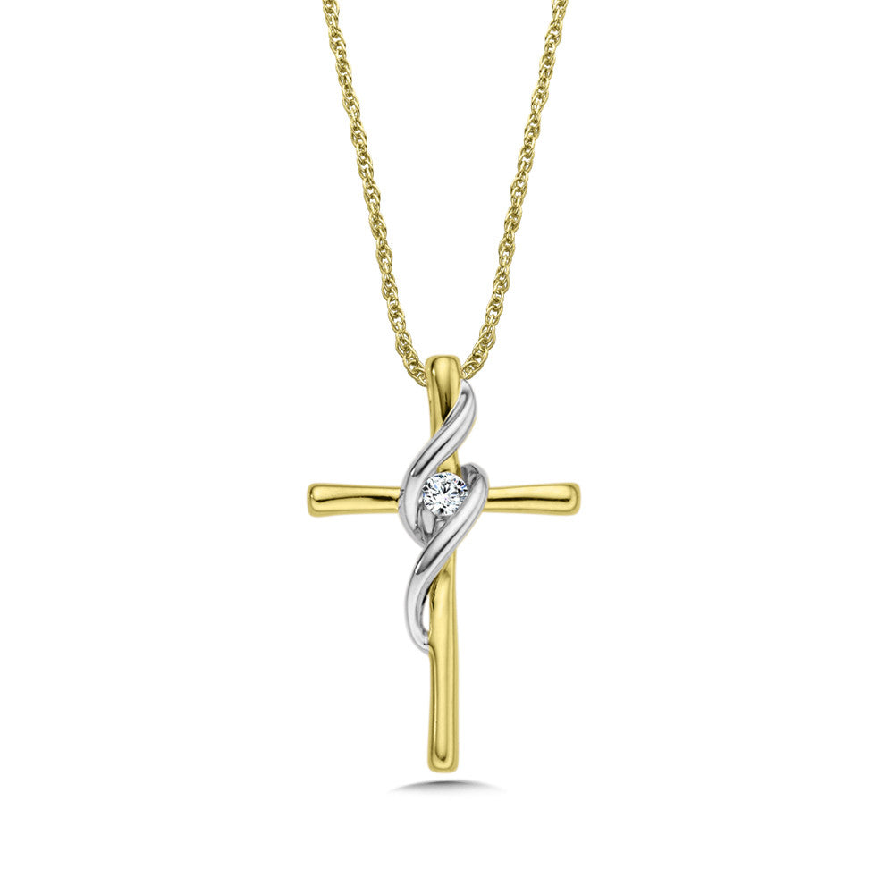 DIAMOND CROSS NECKLACE PXD329-TQ