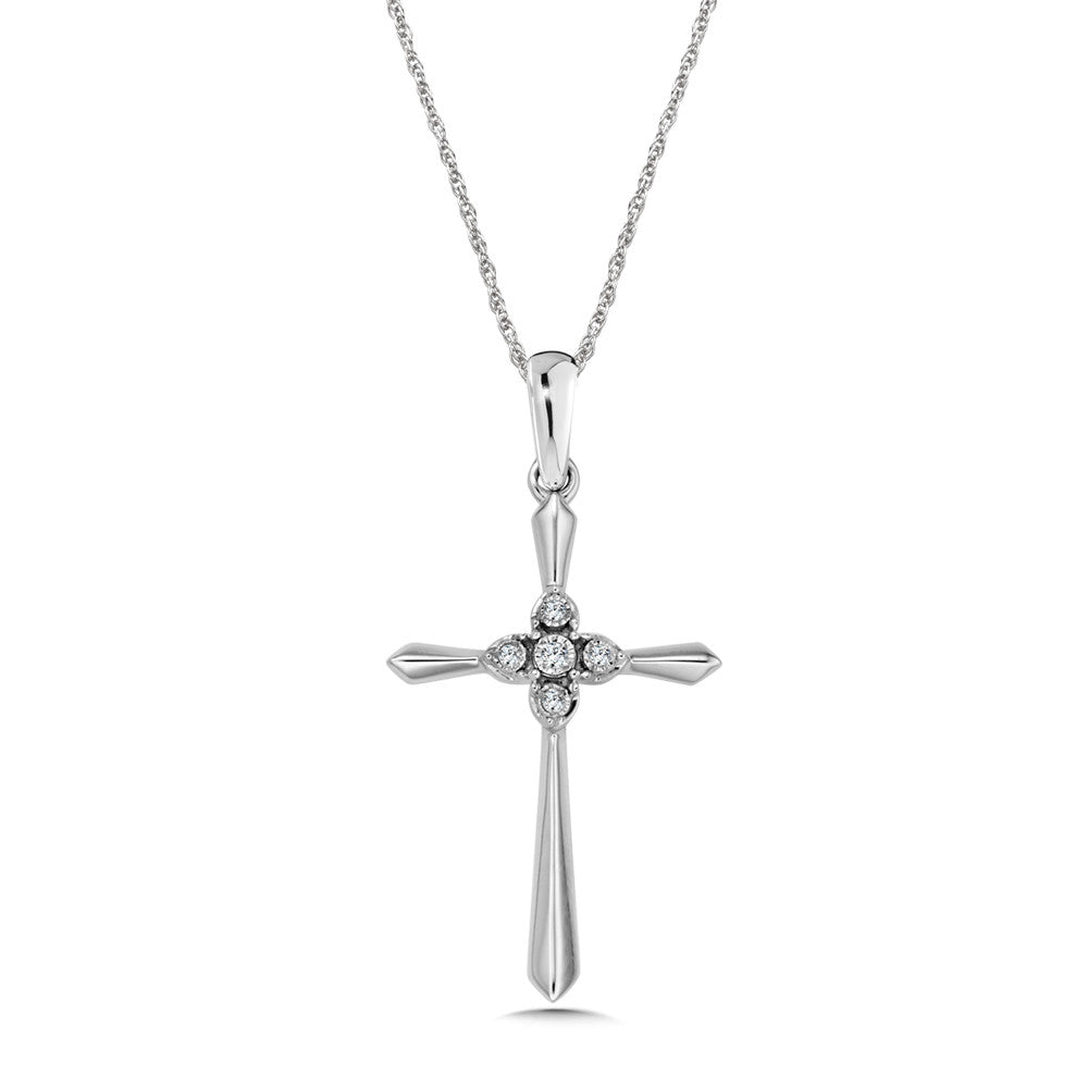 DIAMOND CROSS NECKLACE PXD355-W