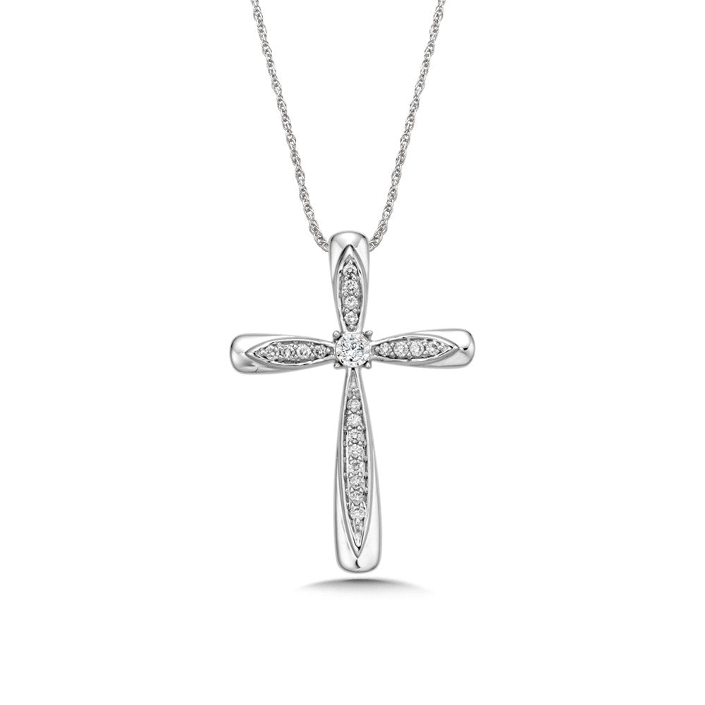 DIAMOND CROSS NECKLACE PXD360-W