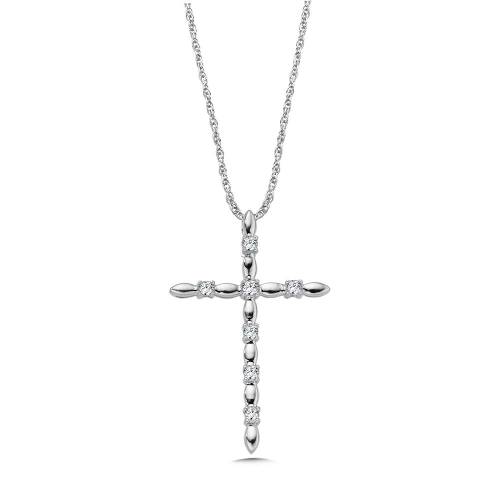 DIAMOND CROSS NECKLACE PXD361-W