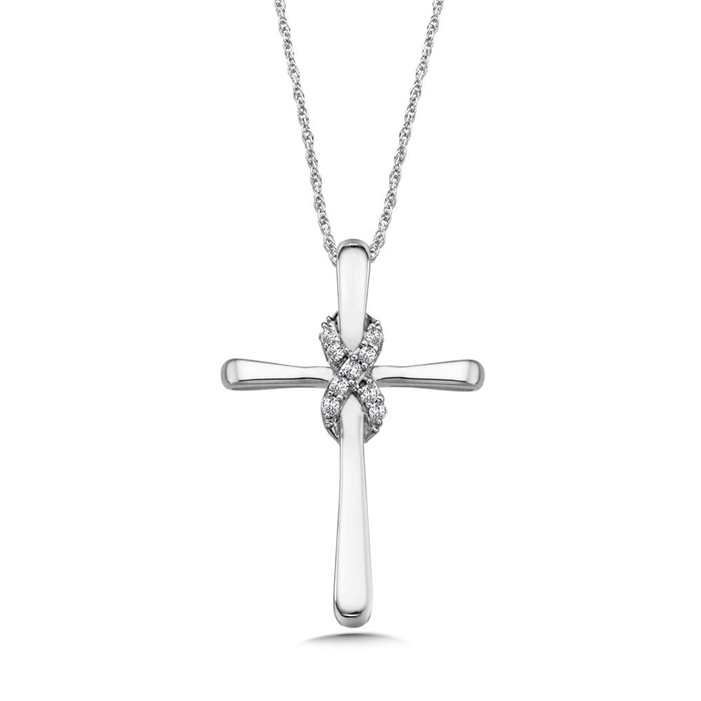 DIAMOND CROSS INFINITY NECKLACE PXD362-WQ