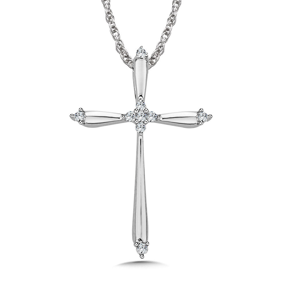 DIAMOND CROSS NECKLACE PXD364-W