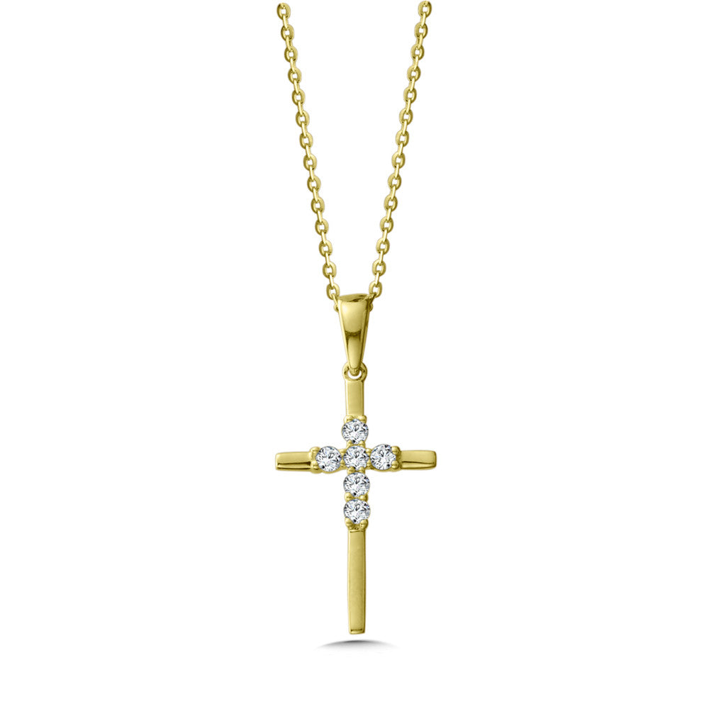 DIAMOND CROSS NECKLACE PXD374-Y