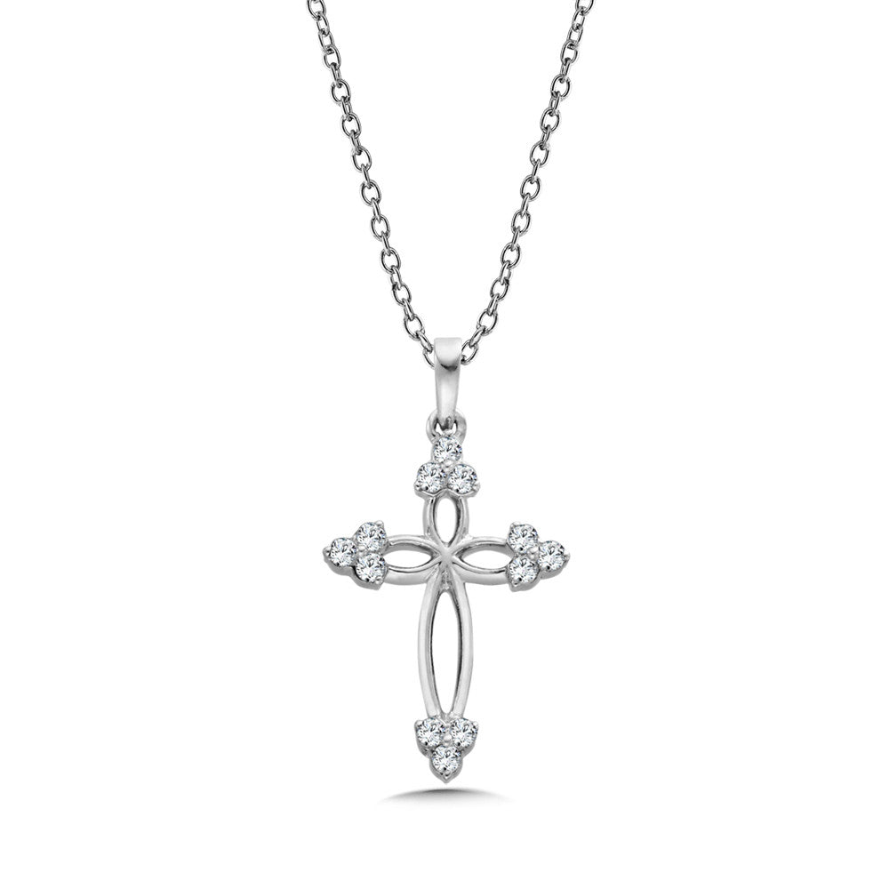 DIAMOND CROSS NECKLACE PXD380-W