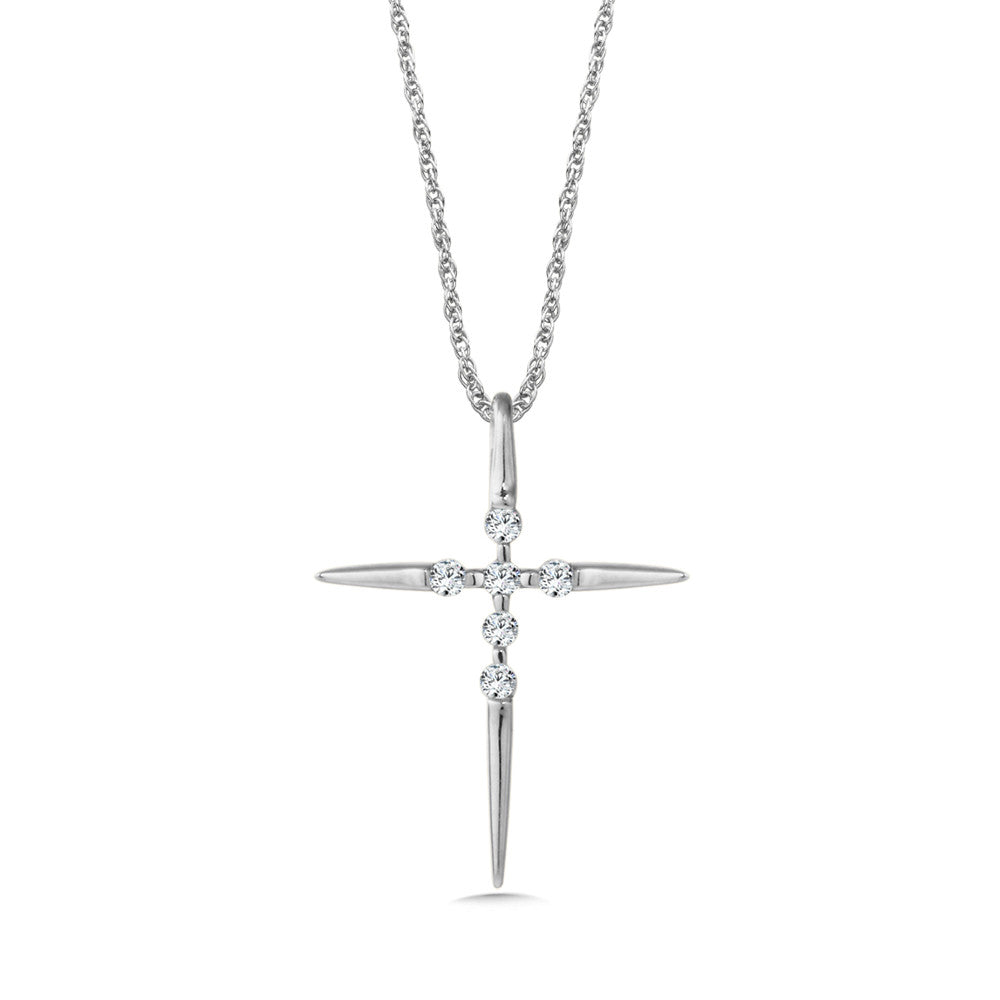 DIAMOND CROSS NECKLACE PXD510-W