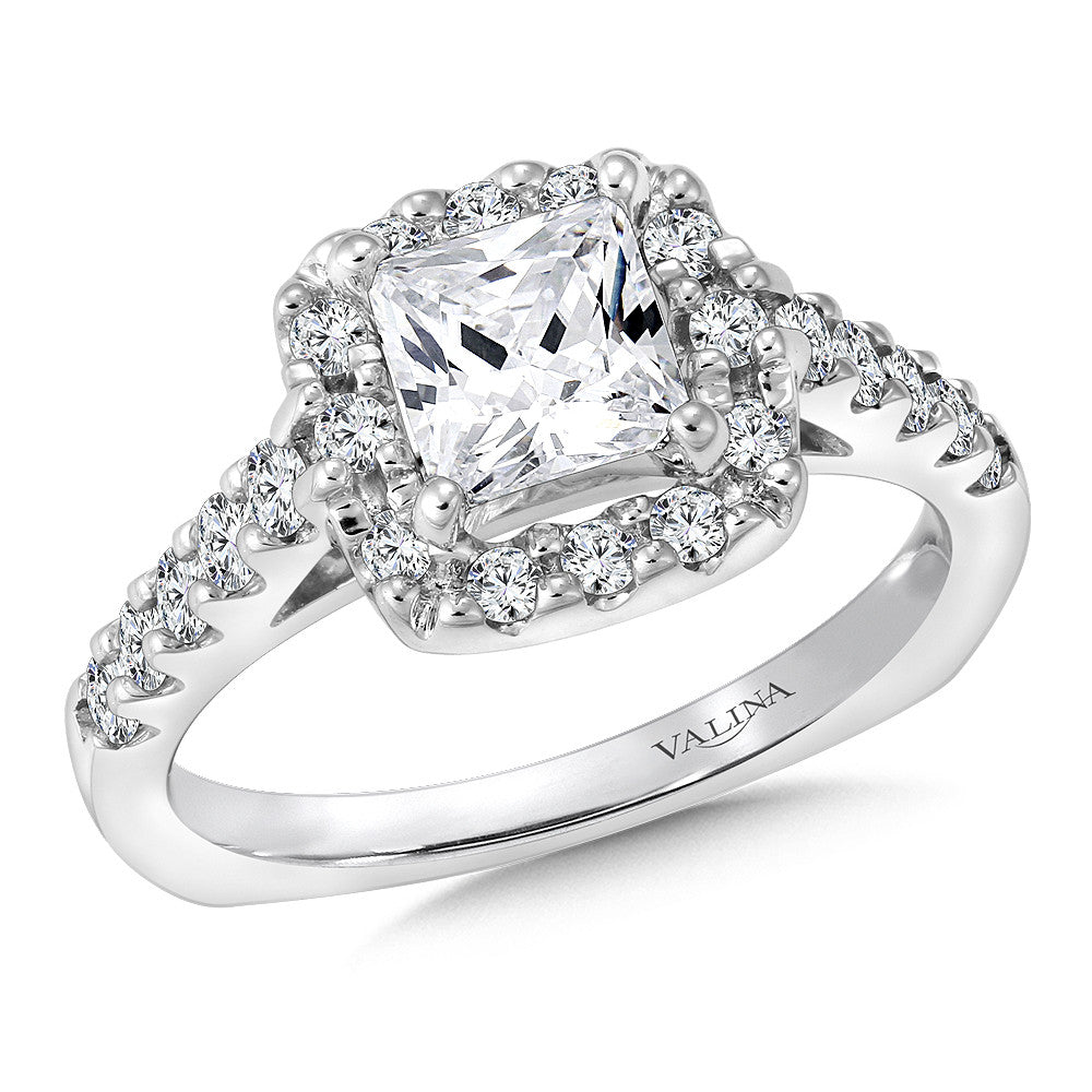 Valina Halo Engagement Ring R083W