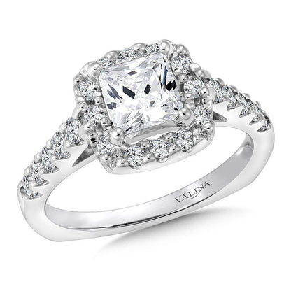 Valina Halo Engagement Ring R083W