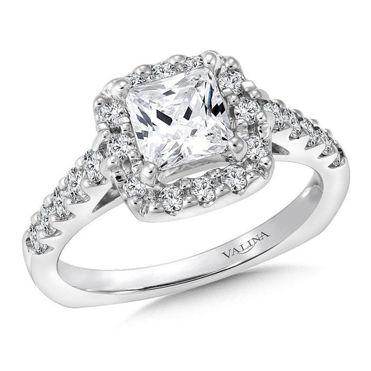 Valina Halo Engagement Ring R083W