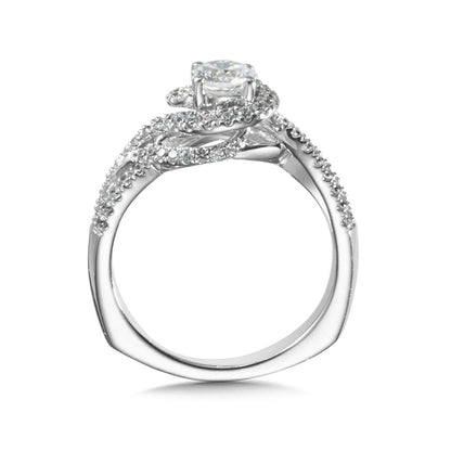 Valina Halo Style Engagement Ring R1004W
