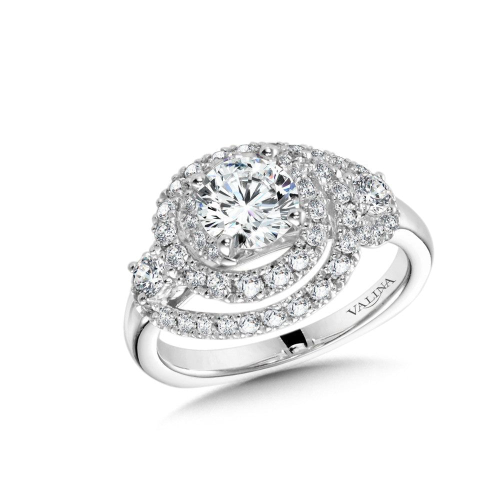Valina Halo Style Diamond Engagement Ring R1005W