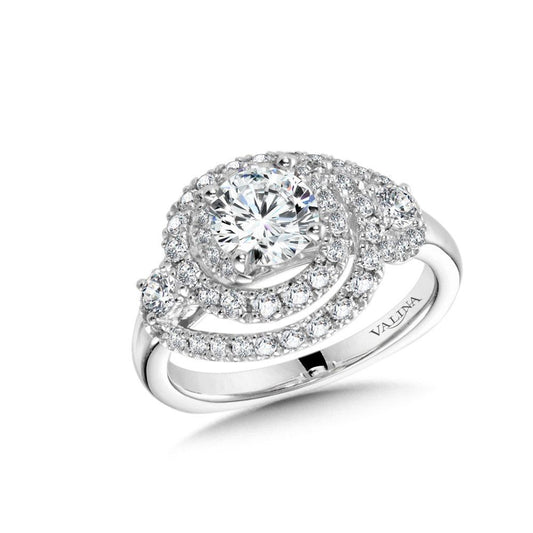 Valina Halo Style Diamond Engagement Ring R1005W