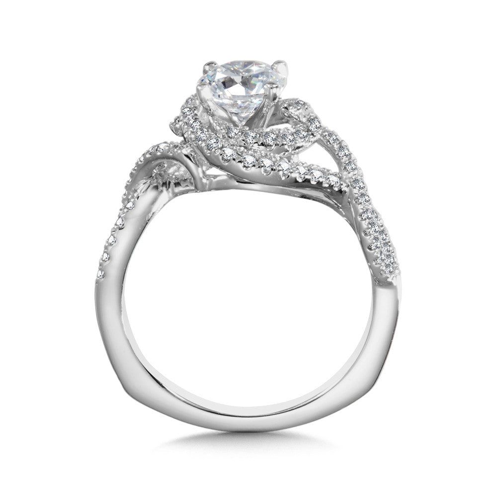 Valina Halo Engagement Ring R1007W