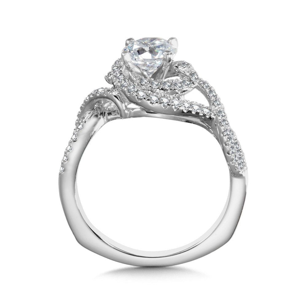 Valina Halo Engagement Ring R1007W