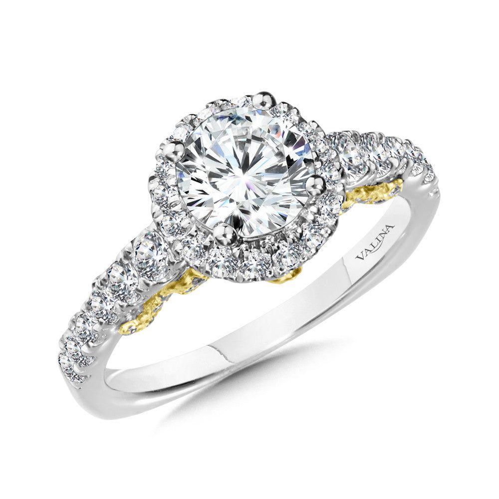 Valina Diamond Halo Style Engagement Ring R1008WY