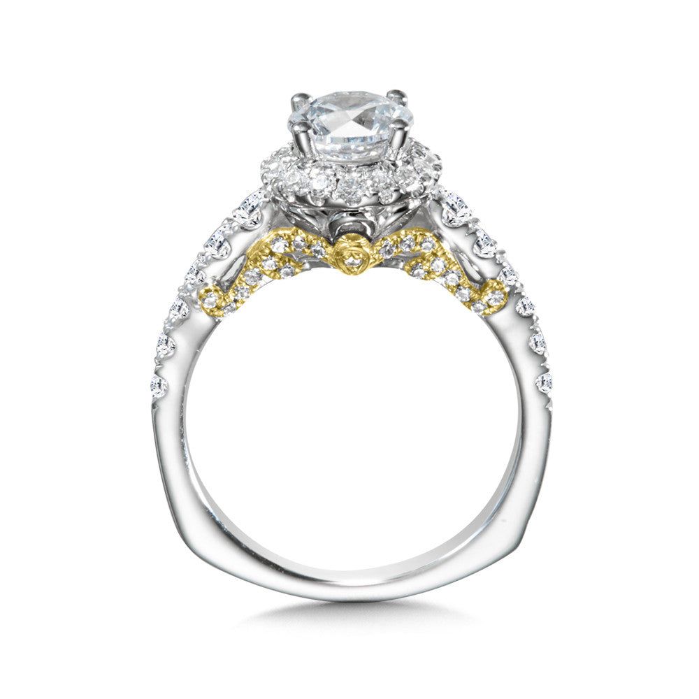 Valina Diamond Halo Style Engagement Ring R1008WY