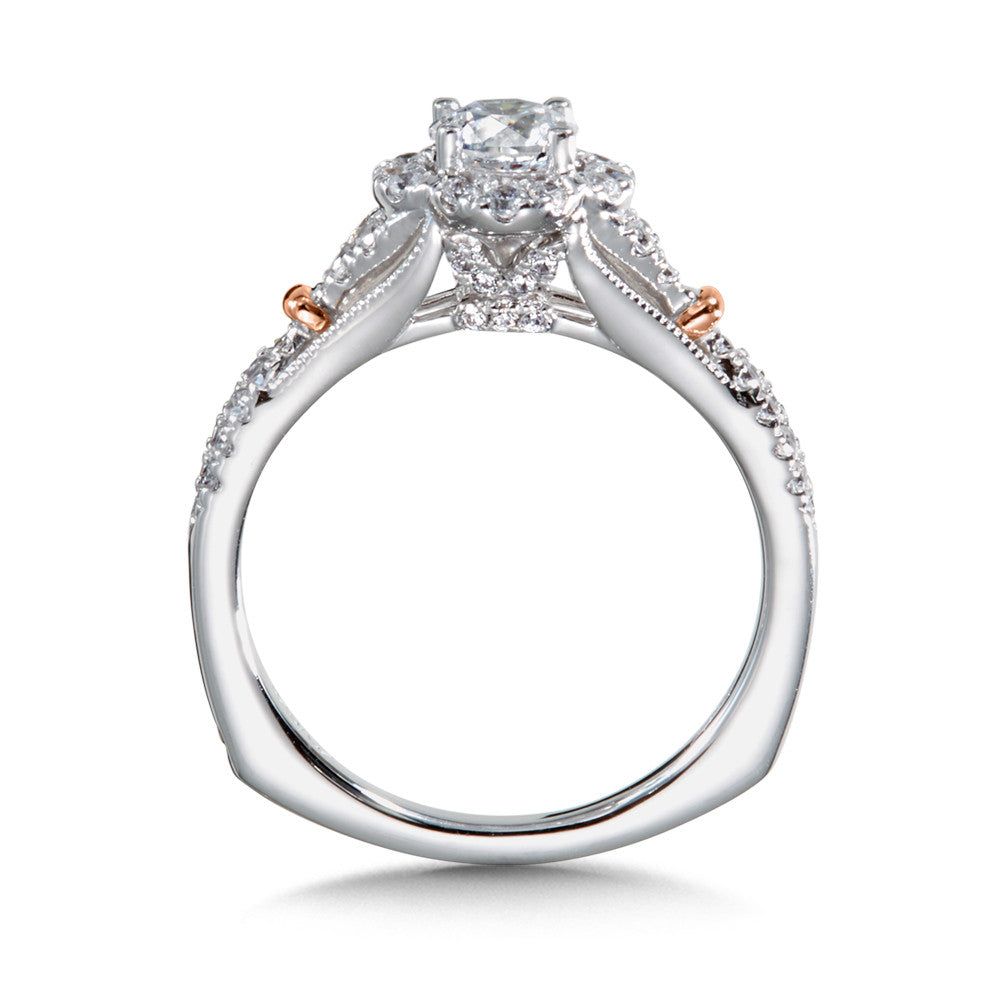 Valina Halo Style Engagement Ring R1010WP