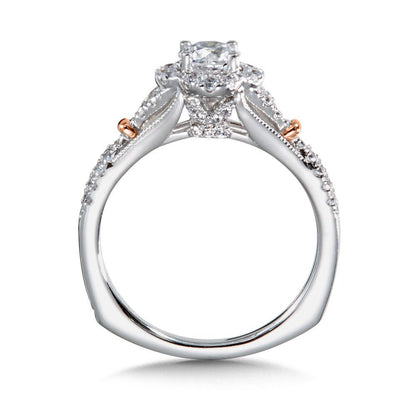 Valina Halo Style Engagement Ring R1010WP